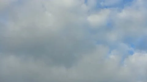 Cloud time lapse. Blue sky white clouds. Puffy fluffy white clouds. Stock Footage 141807765
