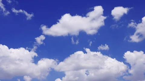 Cloud time lapse on blue sky Stock Footage 293147150