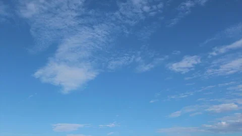 CLOUD OF TIME, LAPSE, BUILDING CLOUD OF MOVEMENT WITH BLUE SKY. Stock Footage 115523361