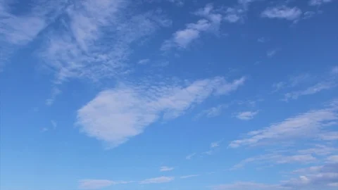 CLOUD OF TIME, LAPSE, BUILDING CLOUD OF MOVEMENT WITH BLUE SKY. Stock Footage 115523802