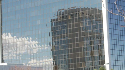 Cloud Time Lapse on Building Reflection Stock Footage 27795793