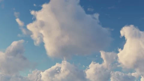 Cloud Time lapse on Clear Sky Stock Footage