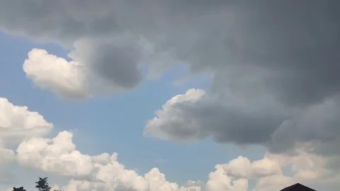 Cloud time lapse nature background. White and black cloud Video stock 220324221