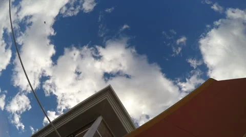Cloud Time Lapse with sharp building edges Stock Footage 48949757