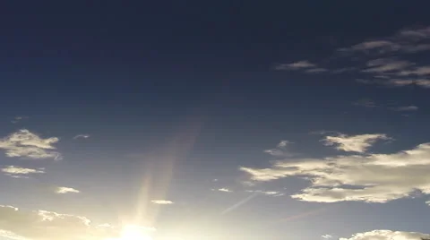 Cloud Time Lapse With Sun in 4k ProRes Video stock 42449663