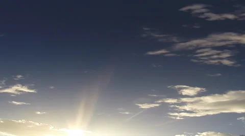 Cloud Time Lapse With Sun in 4k ProRes Video stock 42451043
