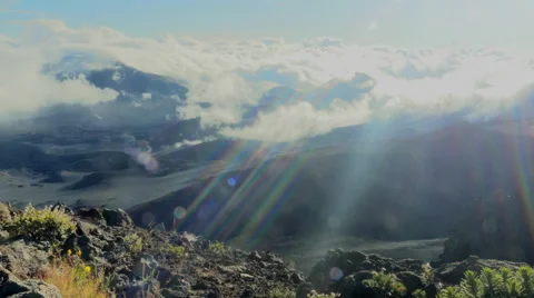 Cloud time lapse taken on top of Haleakula, Maui 스톡 동영상 57772874