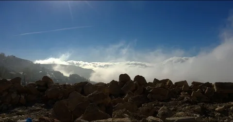 Cloud Time lapse UHD 4k Over mountain Stock Footage 94407650