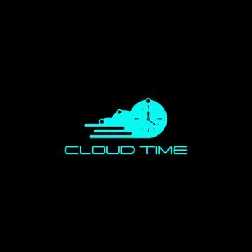 Cloud time logo vector 스톡 일러스트