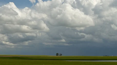 Cloud timelaps over grain crop Video stock 34290041