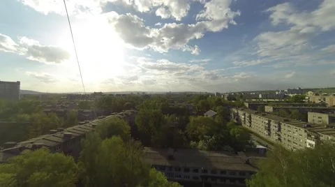 Cloud Timelapse from 12th Floor Building in Russia Stock Footage 50139661