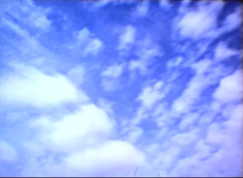 CLOUD TIMELAPSE (1970s) Stock Footage 247385348