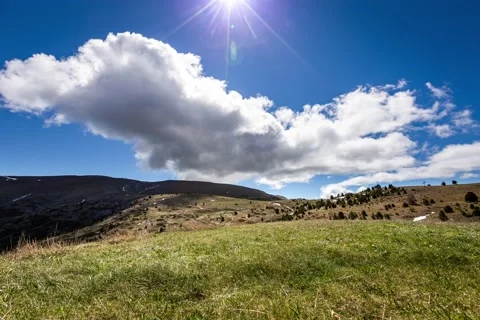 Cloud timelapse above Ceuse mountain Stock Footage 154853006
