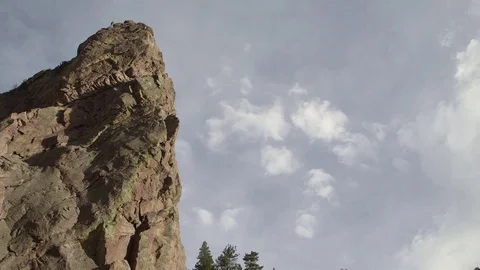 Cloud timelapse across mountain in Eldorado Canyon Boulder Colorado Stock Footage 76413304