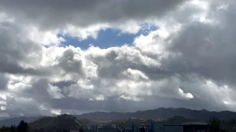 Cloud Timelapse after rain shower in California.  Speed 800% Video stock 229918257