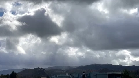 Cloud Timelapse after rain showers in California.  Speed 200% Video stock 229918213