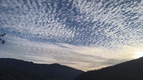 Cloud timelapse in Bhutan Stock Footage 296634374