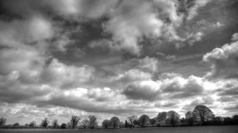 Cloud Timelapse Black and white landscape Vídeos de archivo 24234212