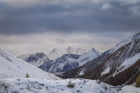 Cloud timelapse in Col de Vars Stock Footage 142692354