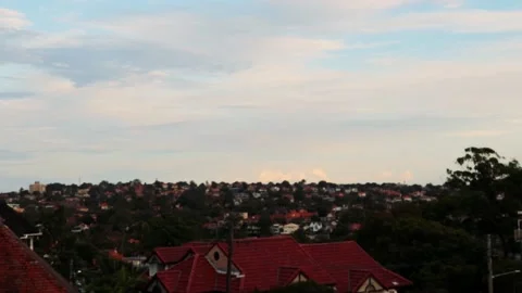 Cloud timelapse from Cremorne to Mosman homes Stock Footage 146448409