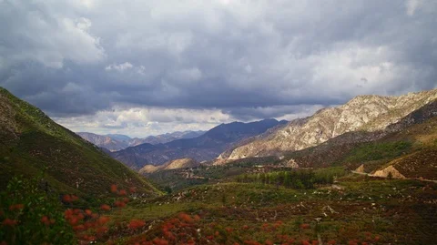 Cloud Timelapse on Mountains Stock Footage 127208786