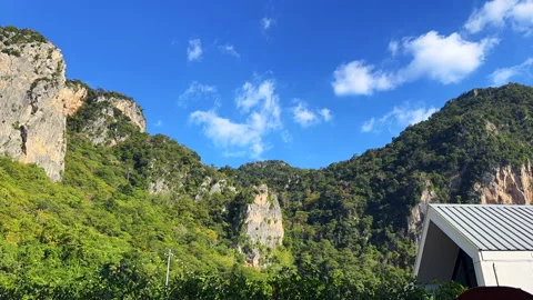 Cloud timelapse over mountain nature background Stock Footage 324833064