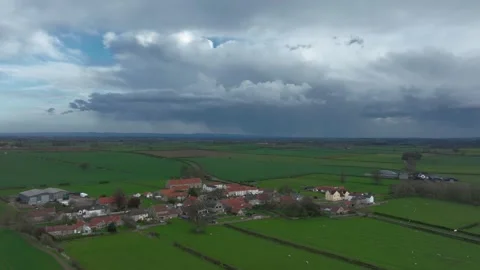 Cloud timelapse over small English village Stock Footage 262895876