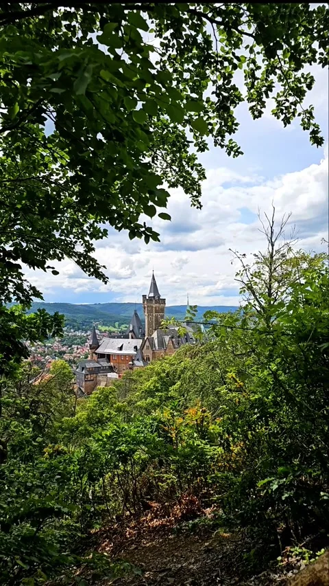 Cloud Timelapse Over Wernigerode Castle, Germany Stock Footage 337463601