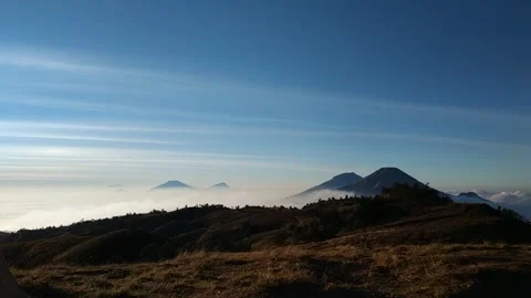 Cloud Timelapse Prau Mountain at Central Java, Indonesia Stock Footage 242982182