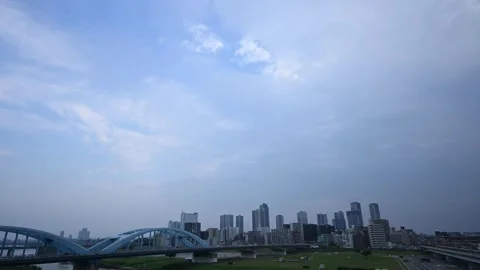Cloud Timelapse at Sengen Shrine, Tamagawa, Tokyo, Japan Stock Footage 340536281