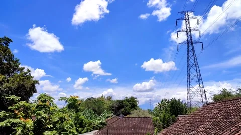 Cloud timelipse bright blue sky background. Stock Footage 235268422