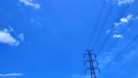 Cloud timelipse bright blue sky background. Stock Footage 235268559