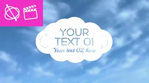Cloud Title - Apple Motion 5 and Final Cut Pro X Template After Effects素材