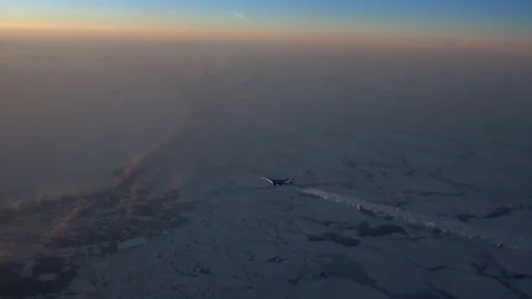 Cloud trail over the ocean Stock Footage 102051852