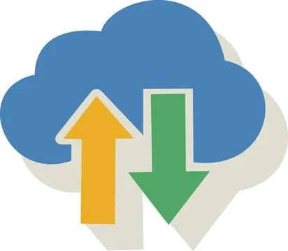 Cloud transfer icon for data sync Stock Illustration