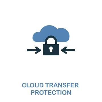 Cloud Transfer Protection icon in two colors. Premium design from internet Stock Illustration