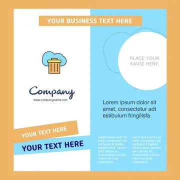 Cloud trash  Company Brochure Template. Vector Busienss Template Stock-Illustration