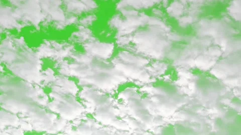 Cloud travel time lapse scene on vibrant green screen background Stock Footage 314615244