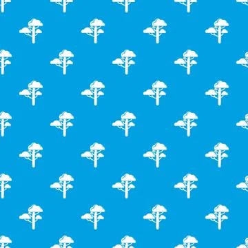 Cloud tree pattern vector seamless blue イラスト素材