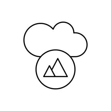 Cloud triangle chart icon. Simple line, outline vector elements of commerce イラスト素材