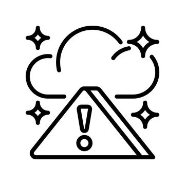 Cloud Troubleshooting Line Icon, Outline Symbol for Cloud Diagnostics, Conn.. Illustrazione stock