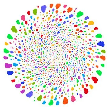 Cloud Twirl Burst 스톡 일러스트