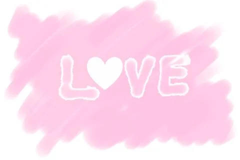 Cloud Typography LOVE Romantic Design Stock Illustration