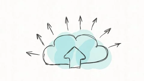 Cloud Upload and Data Transfer Concept Stock Footage 342018367