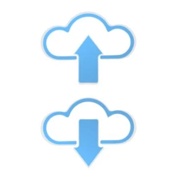 Cloud upload and download Stock Illustration