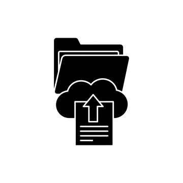 Cloud Upload and File Folder Transfer Icon イラスト素材