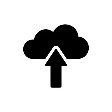 Cloud Upload and Hosting Icon Stock Illustration