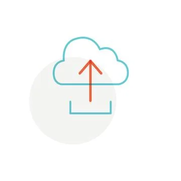 Cloud Upload Application Illustrazione stock