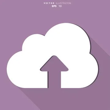 Cloud upload application web icon Stock Illustration