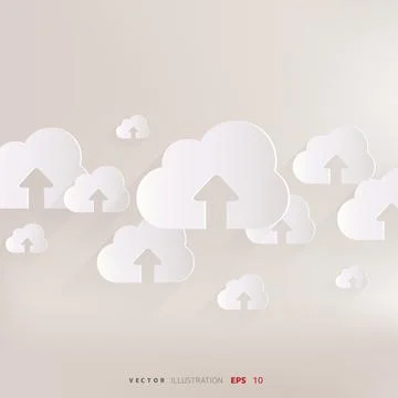 Cloud upload application web icon Stock Illustration